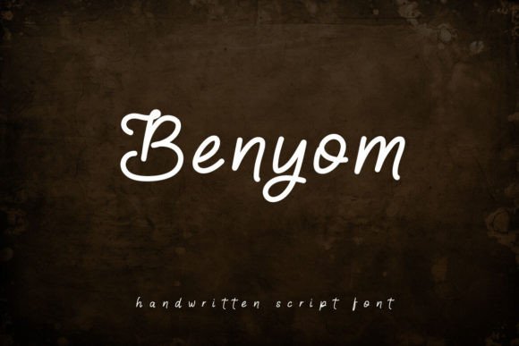 Benyom: A Script Handwritten Font for Editorial Design