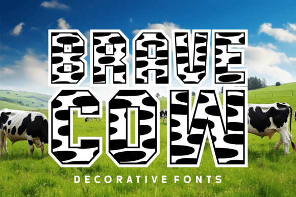 Brave Cow Font for Small Business Branding and Packaging