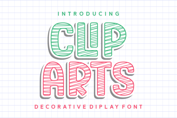 Clip Arts Font: Hand-Drawn Decorative Typeface for Makers