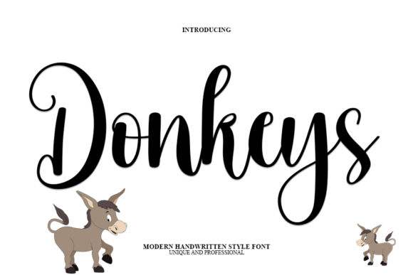 Donkeys Font: A Delicate Handwritten Typeface for Small Business Branding