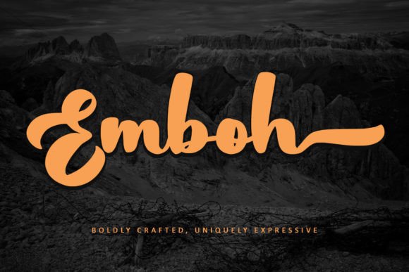 Emboh Font: Bold Handwritten Style