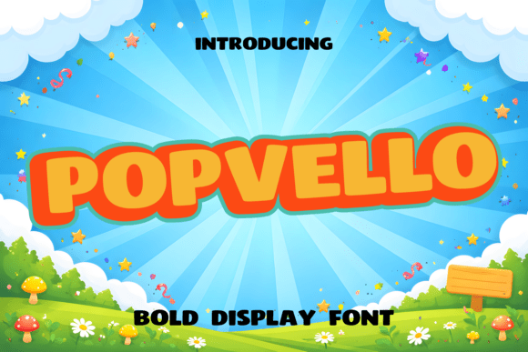 Popvello Font for Festive Branding