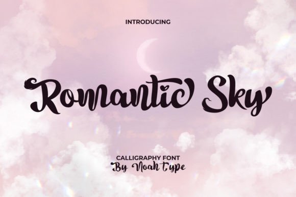 Romantic Sky Font for Web Design