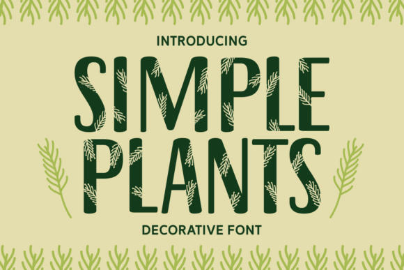 Simple Plants: A Decorative Font for Nature-Inspired Design