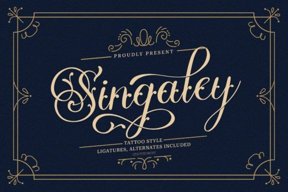 Singaley: A Tattoo Style Blackletter Font for Editorial Design