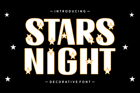 Stars Night Font: Whimsical Star Motifs for Editorial Design