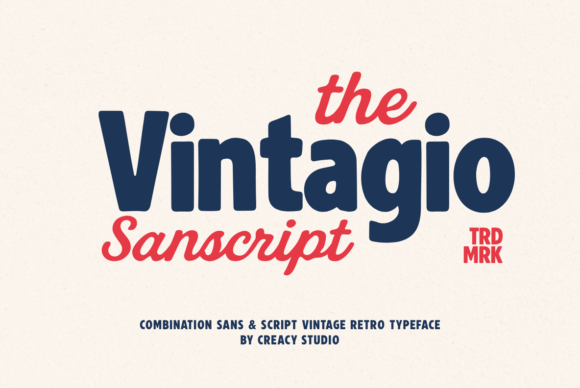 Vintagio Sanscript Duo Font